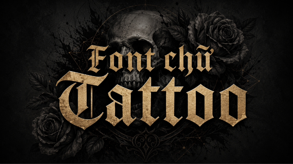 Font chữ tattoo Việt hóa: gợi ý phong cách cá tính, nghệ thuật